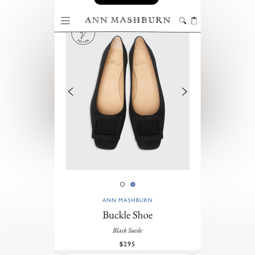 Ann Mashburn Buckle Shoe in Black Suede - Picture 13 of 15